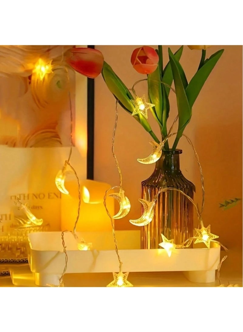 6 meters Fantasy lighting in the shape of stars and moon, for a Ramadan atmosphere, suitable for the month of Ramadan. - Image 4